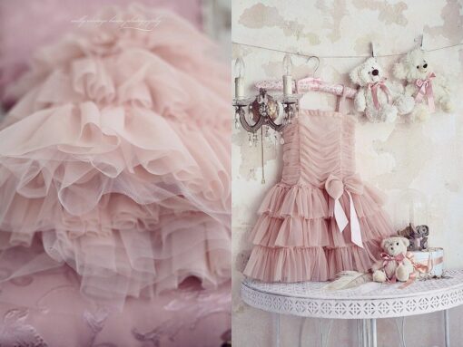 "Amabelle" Rose Gold Dreamy Layered Dress