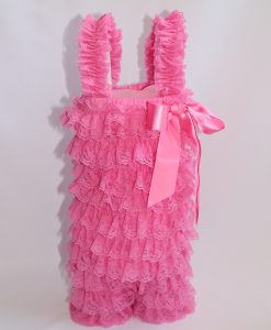 Hot Pink Lace Petti Romper