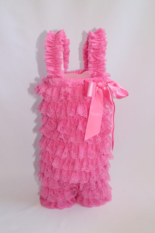 Hot Pink Lace Petti Romper